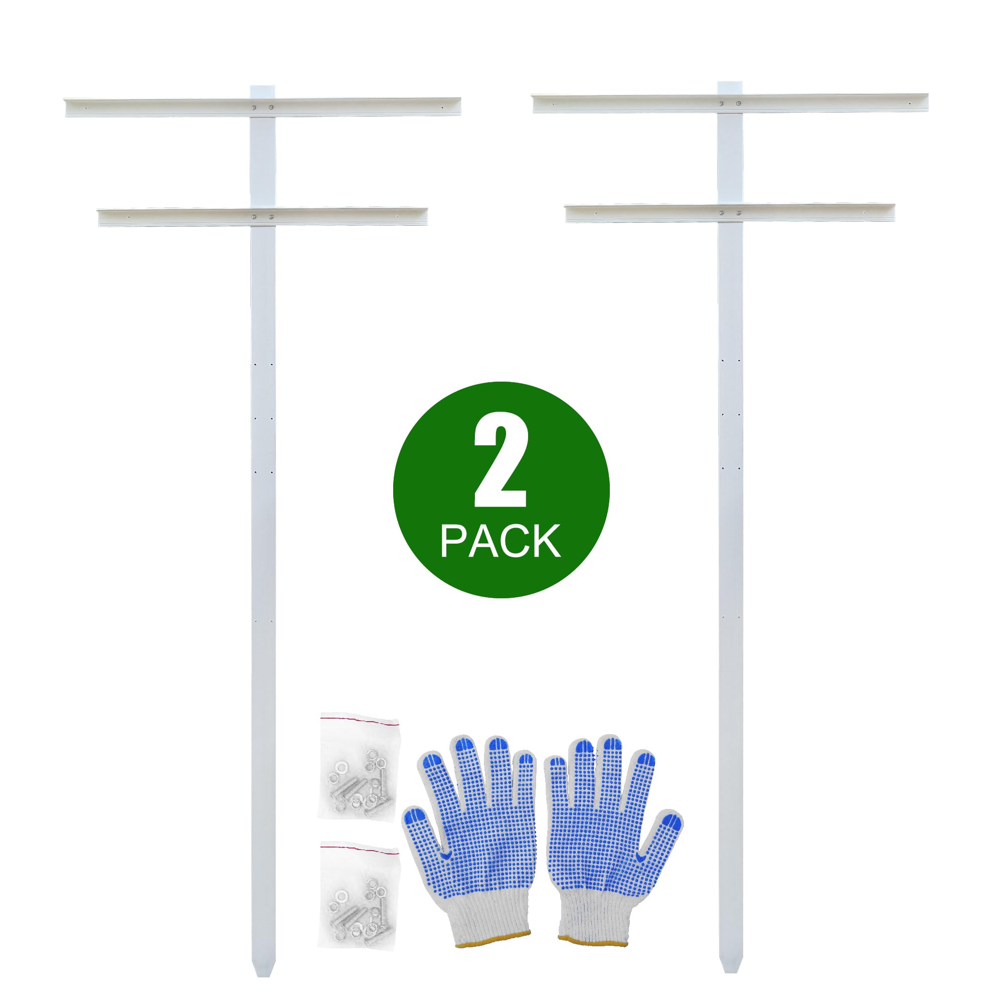 MR Garden fiberglass stake with cross-bars offers durable, rust-free support