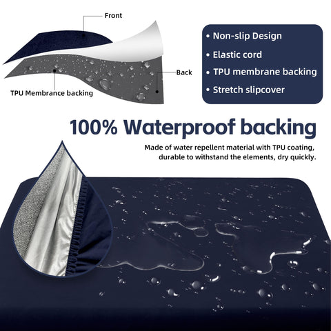 MRGSDL navy courtyard cushion protectors add style and durability