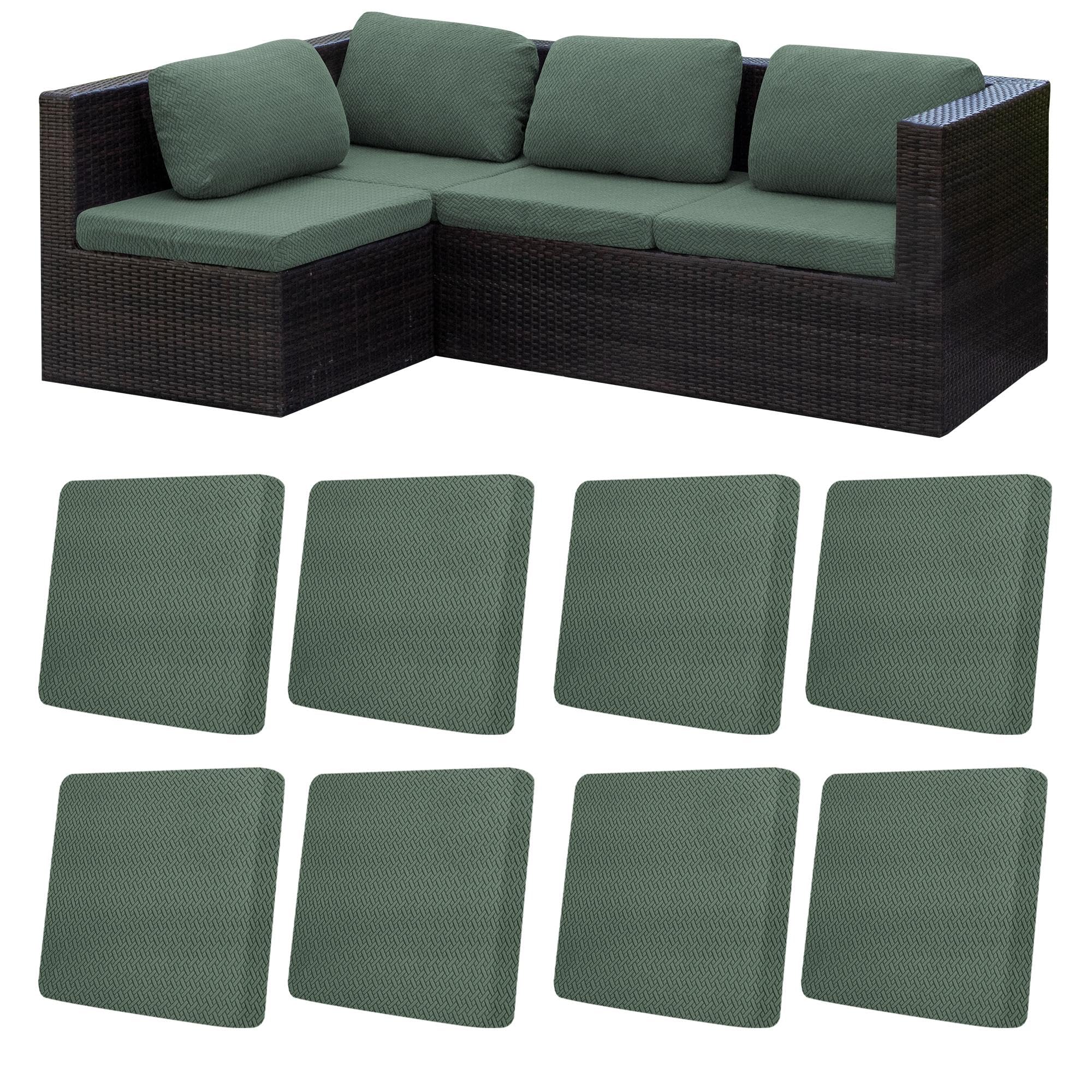 MRGSDL matcha green outdoor cushion cover for 8pcs enhances patio seating with a secure stretch fit.