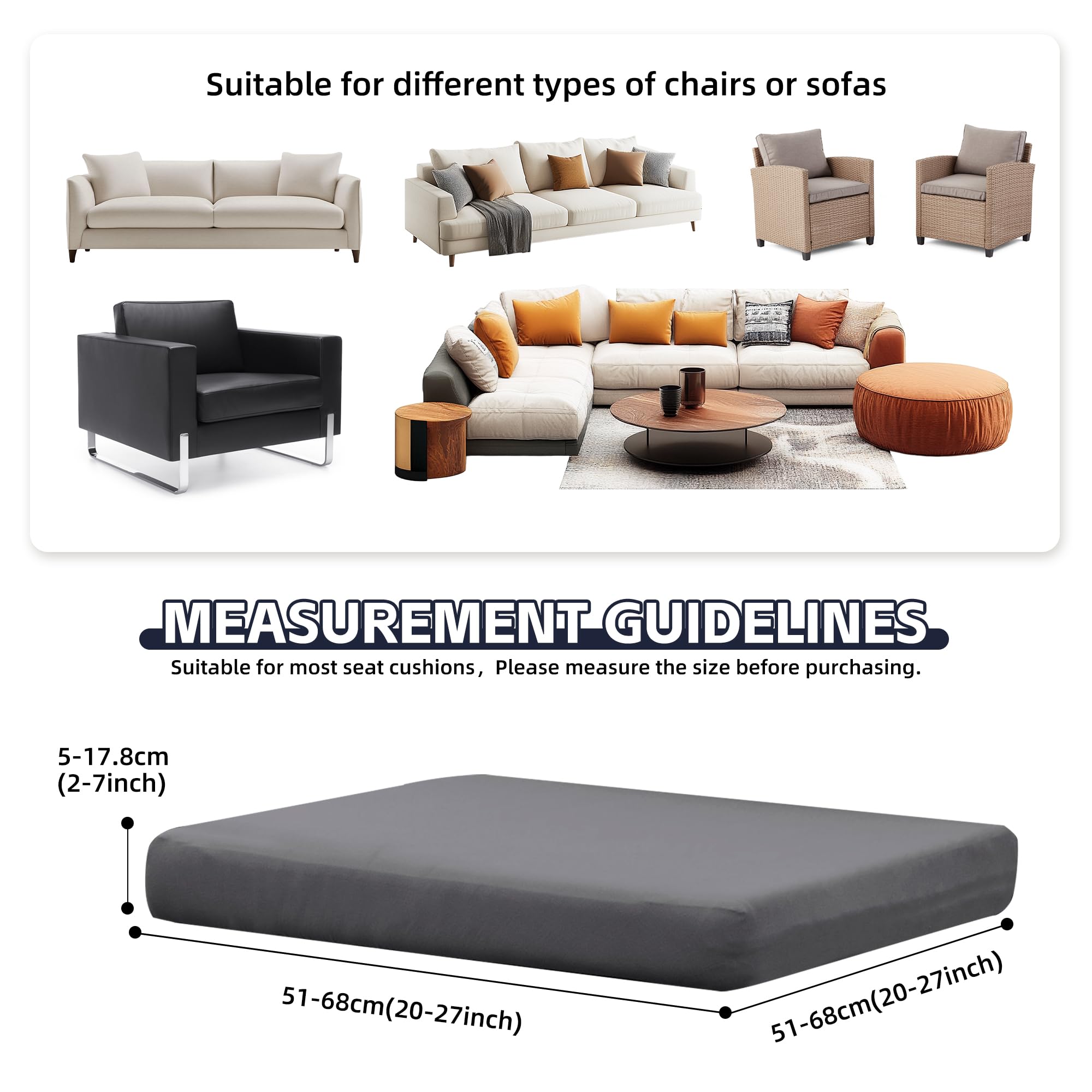 MRGSDL grey cushion cover close-up shows durable fabric and smooth texture