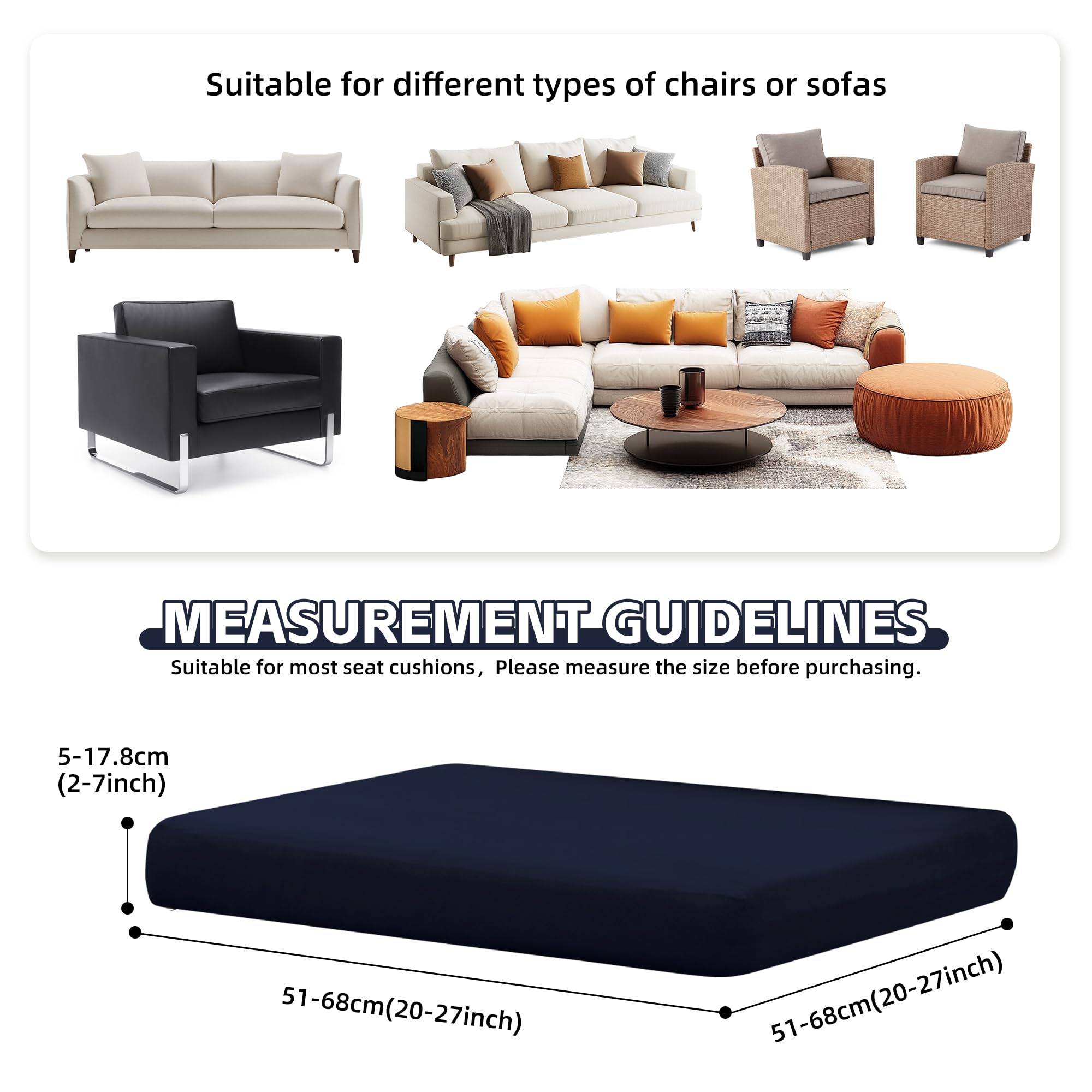 MRGSDL outdoor cushion covers stretch to fit 20-27 inch cushions