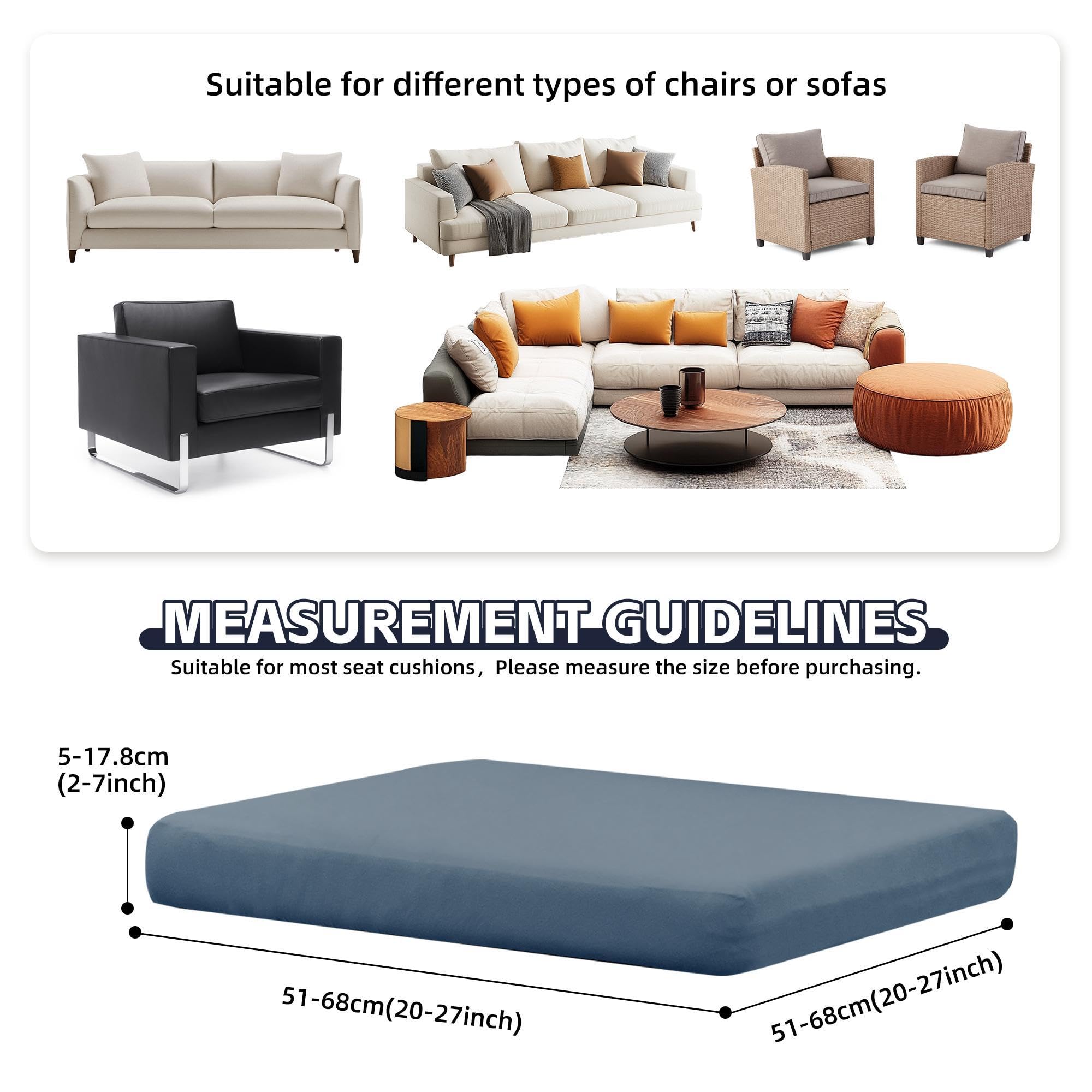 MRGSDL patio cushion cover with elastic fit for cushions 20-27 inches.