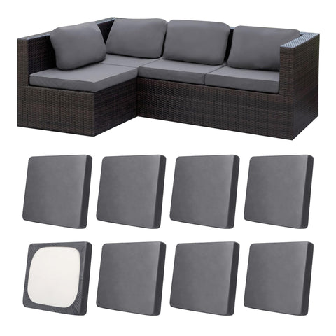 MRGSDL grey patio cushion cover with stretch fit for 20–27 inch cushions