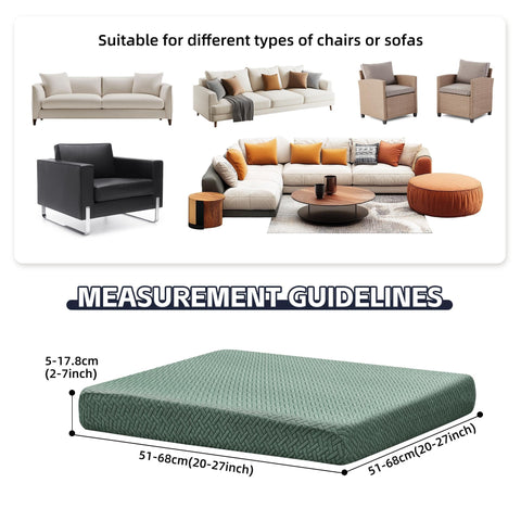 MRGSDL stretch-fit cushion cover showcases durable, soft fabric for comfortable outdoor lounging.
