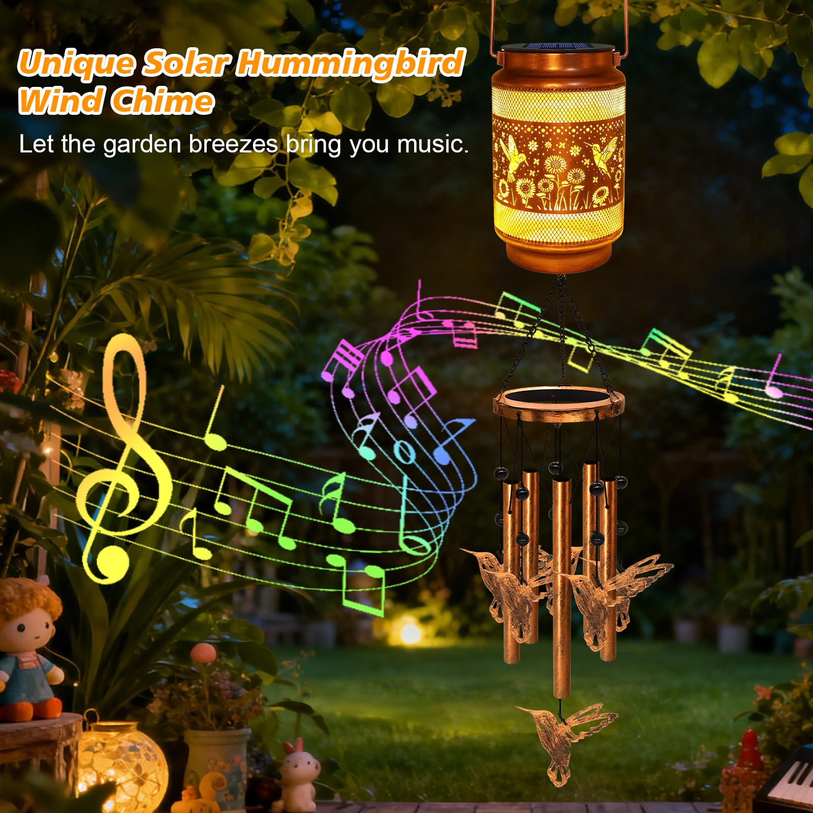 MRHEPHAESTUS stainless steel wind chime stays bright and weather-resistant
