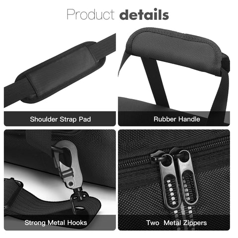 MRINCA case with metal hooks attaching to backpacks for versatility