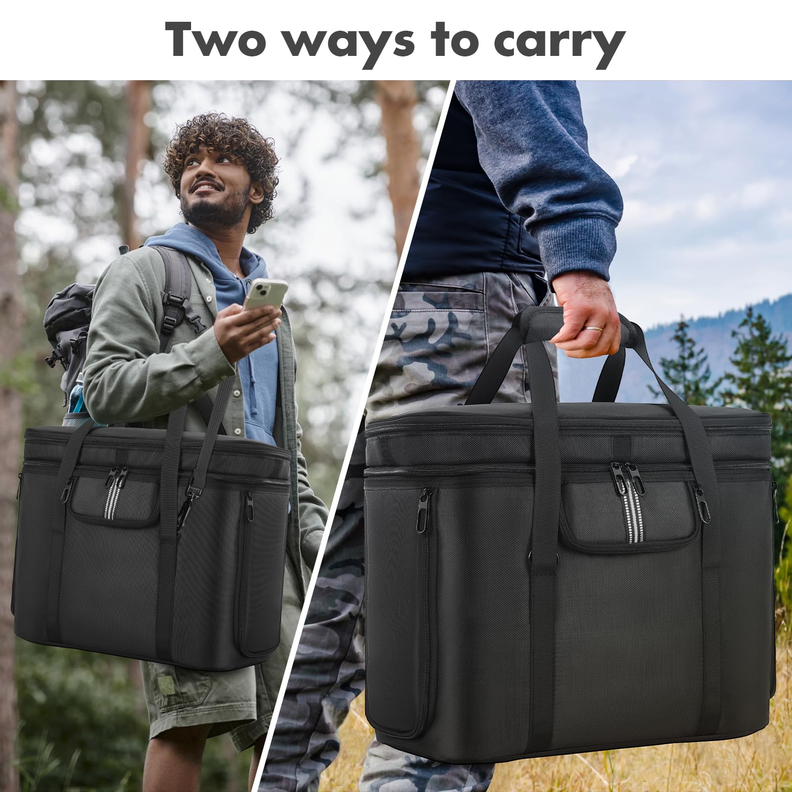 MRINCA carrying case for EcoFlow Delta 3 Plus ensures secure transport and expanded storage.