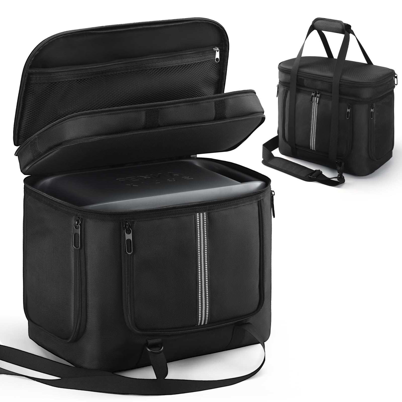 MRINCA carrying case front view for Anker SOLIX, protective on outdoor trips