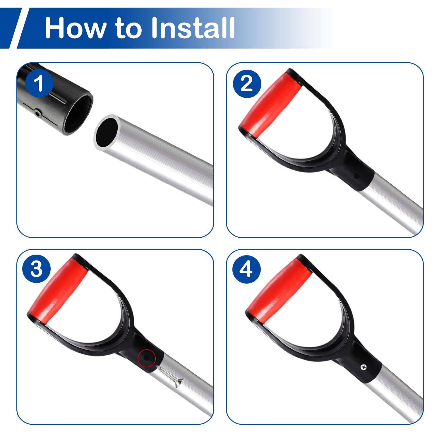 MroMax versatile replacement handle suitable for rakes and spades