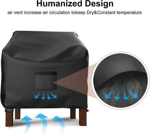 Mrrihand air vent design promotes airflow and reduces condensation on chairs.