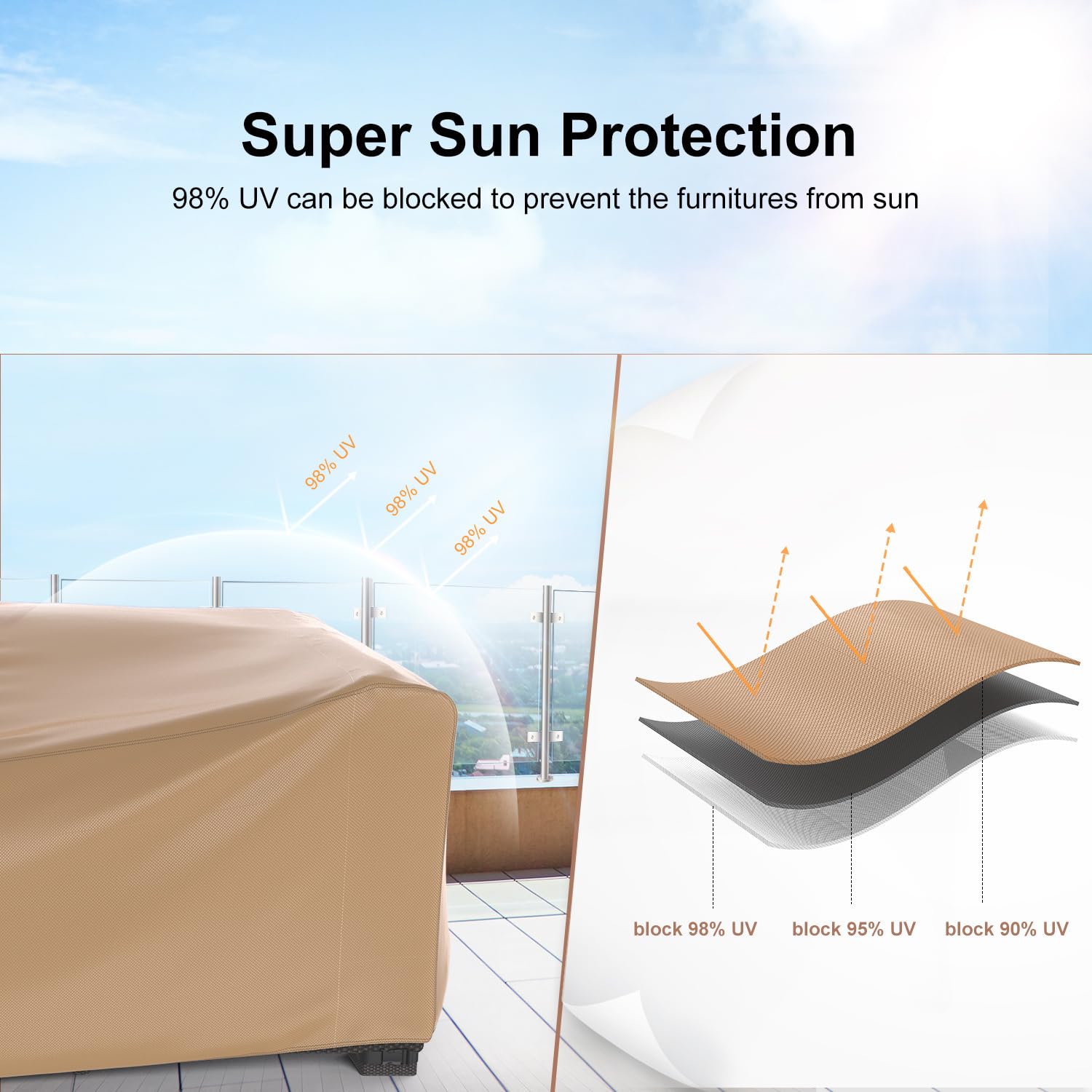 Mrrihand brown patio cover blending with outdoor décor