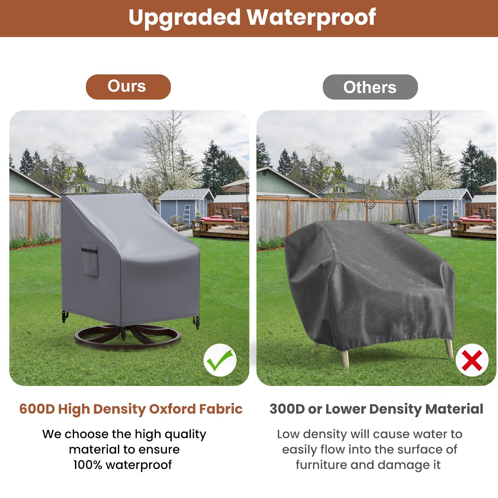 Mrrihand chair cover air vents reduce condensation and moisture buildup