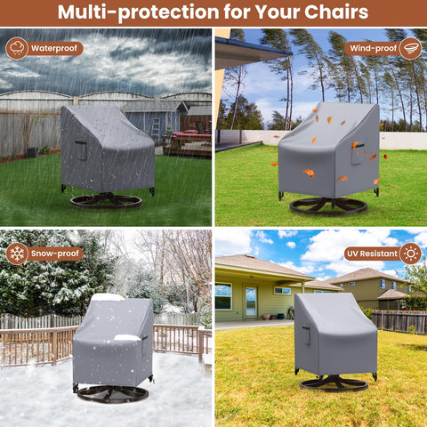 Mrrihand chair cover with buckle straps provides windproof secure fit