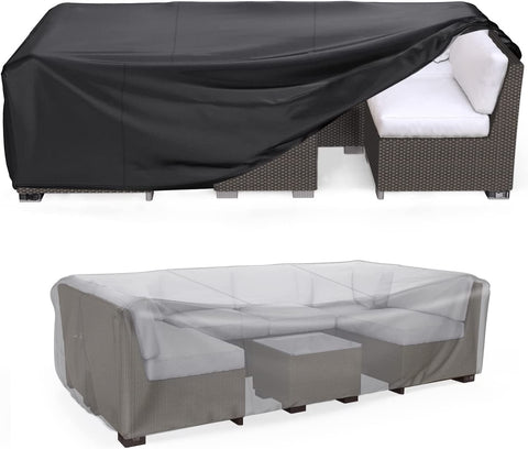 Mrrihand patio cover close-up showing waterproof coating protecting furniture from rain
