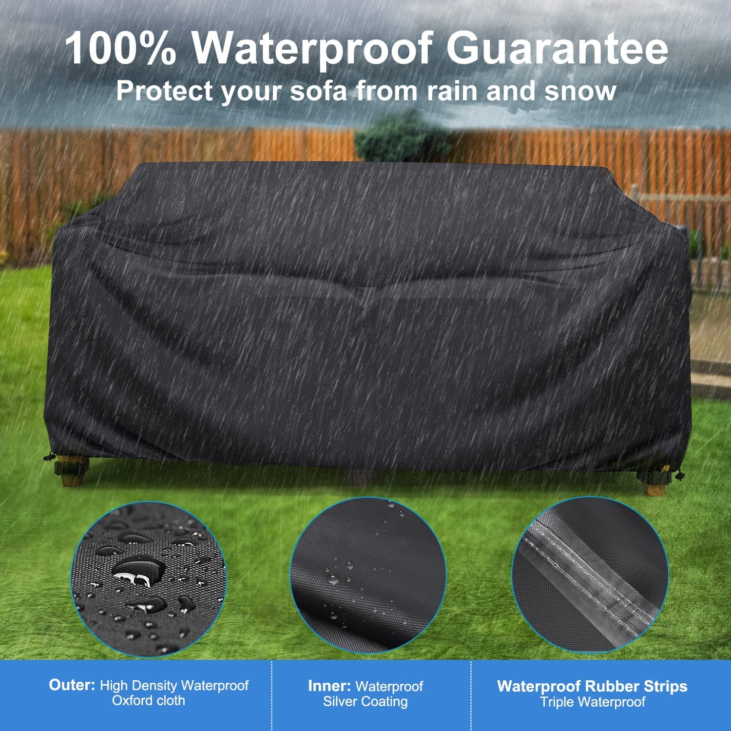 Mrrihand cover features wide padded handles for easy installation and removal.