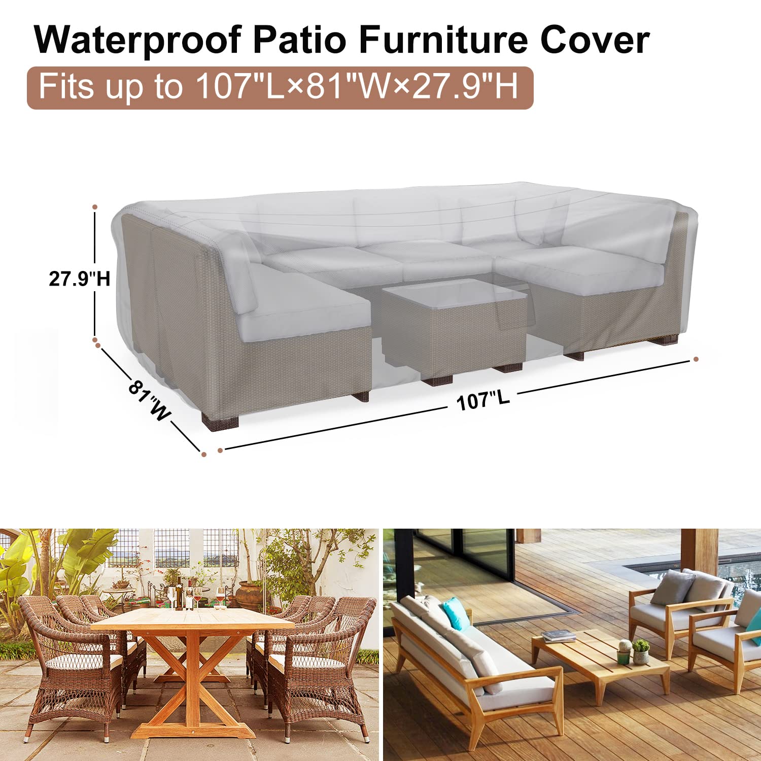 Mrrihand waterproof lining and sealed seams keep cushions dry