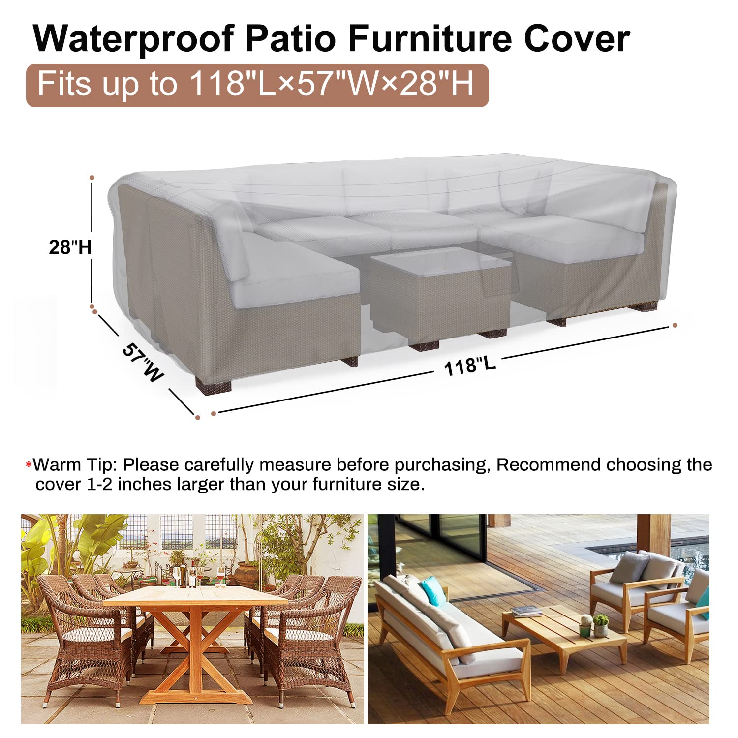 Mrrihand waterproof inner coating shields furniture from rain