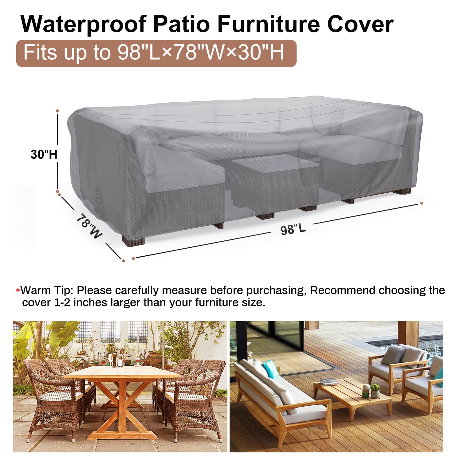 Mrrihand waterproof seam tape inner keeps cushions dry in wet weather.