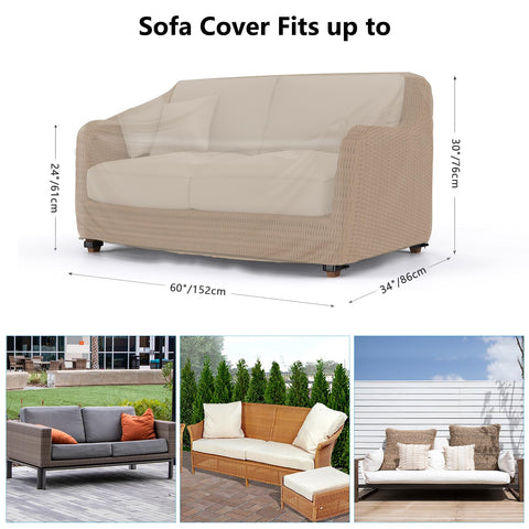 Mrrihand waterproof-uv-coating patio sofa cover shields outdoor sofa from rain and sun exposure