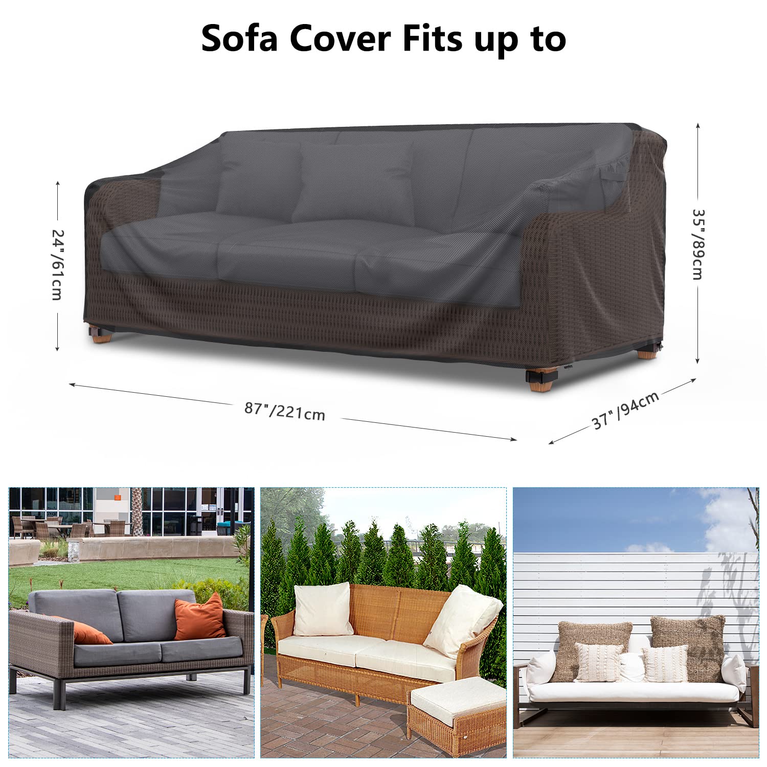 Mrrihand waterproof Oxford fabric cover protects cushions from moisture and sun exposure.