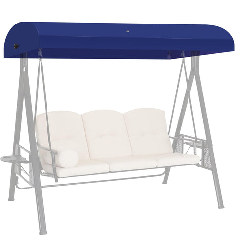 Mrsenloi porch swing canopy replacement top in blue provides shaded comfort for outdoor lounging.
