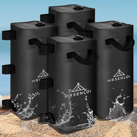 Mrsenloi water weight bags 4-pack provide stable gazebo anchoring for windy days