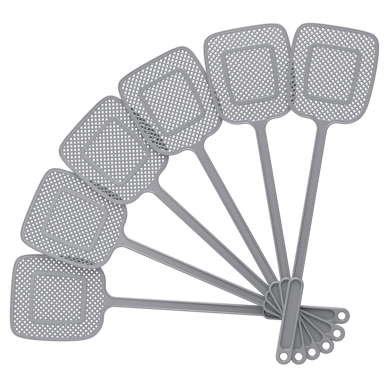 MR.SIGA gray heavy-duty fly swatter for quick, controlled pest eliminations.