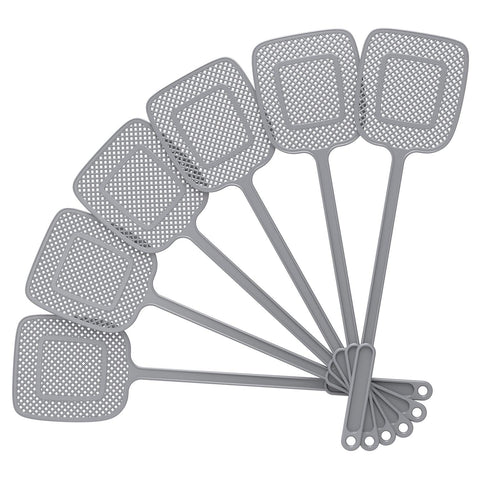MR.SIGA gray heavy-duty fly swatter for quick, controlled pest eliminations.
