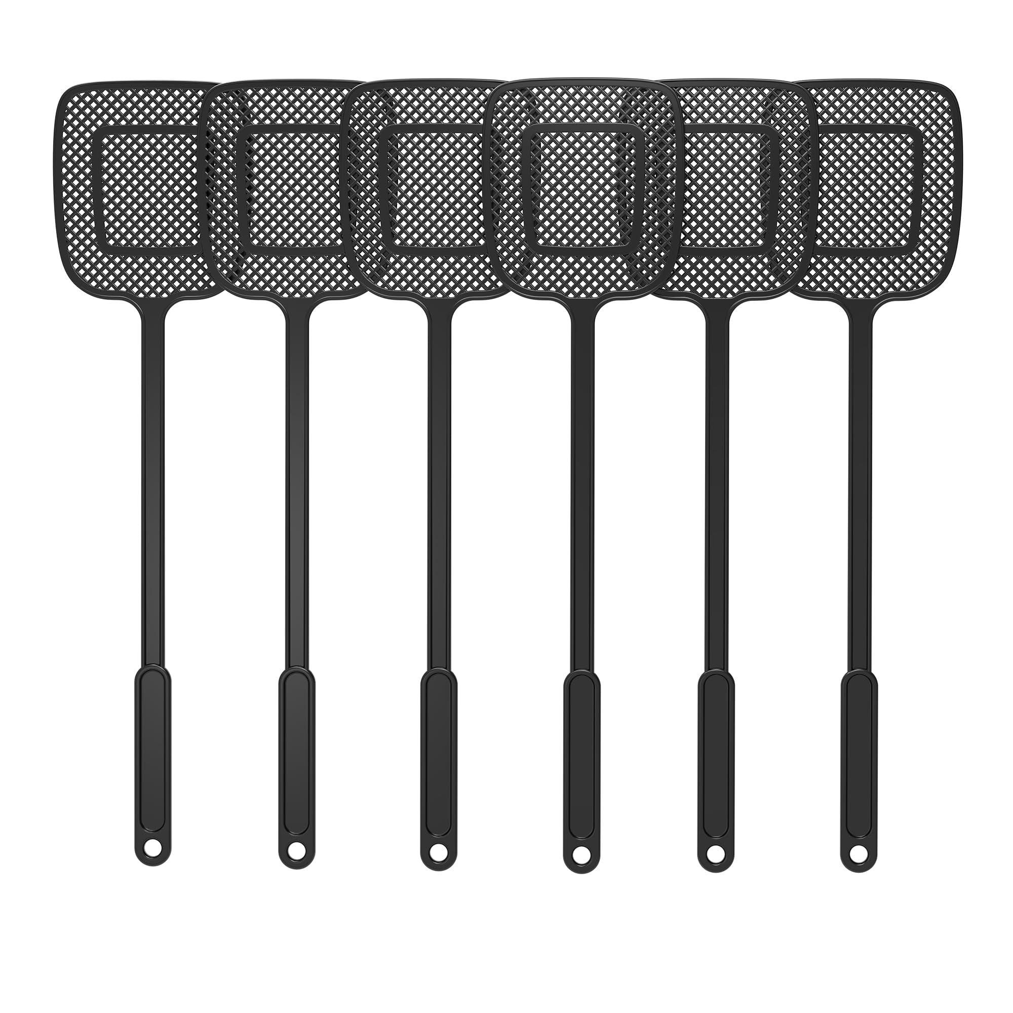 MR.SIGA heavy duty long handle fly swatter front view for extended reach.