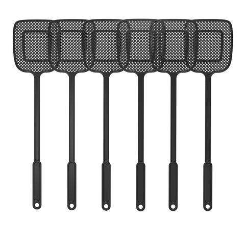 MR.SIGA heavy duty long handle fly swatter front view for extended reach.