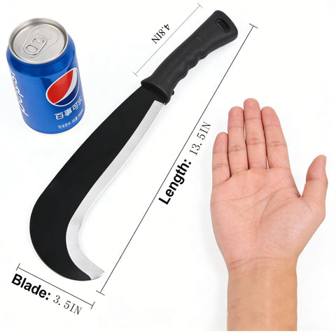 Mrxxjz small machete blade close-up shows durable carbon steel edge for long-lasting cuts.