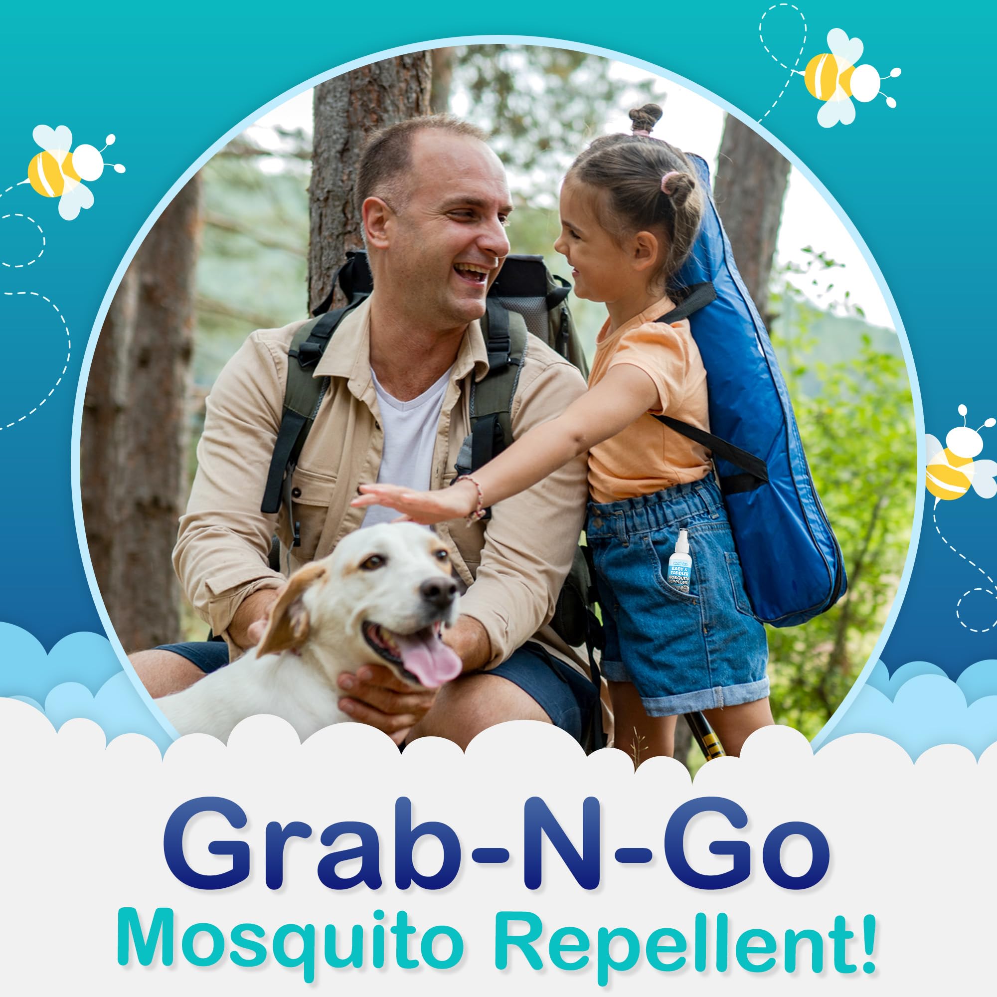 Ms. Pixie's Baby Mosquito Repellent application demonstrates gentle, toddler-friendly coverage.