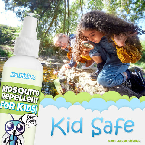 A child’s arm being treated with Ms. Pixie's Kid formula for deterrence.
