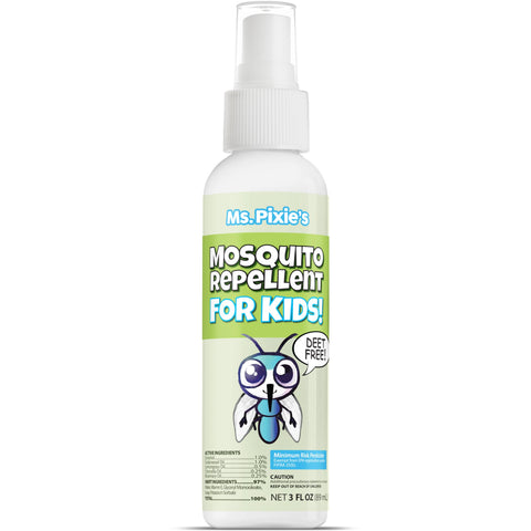 Ms. Pixie's mosquito repellent bottle 3oz for kid-friendly outdoor protection.