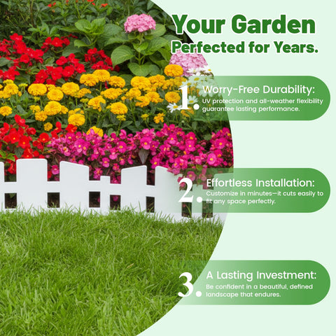 33ft garden edging kit includes everything for instant organization and creative layouts