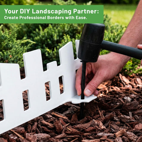 No-dig installation with included stakes simplifies quick landscape edging