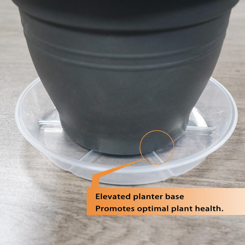 MSKIAUO durable plastic planter tray resists cracking and fading.