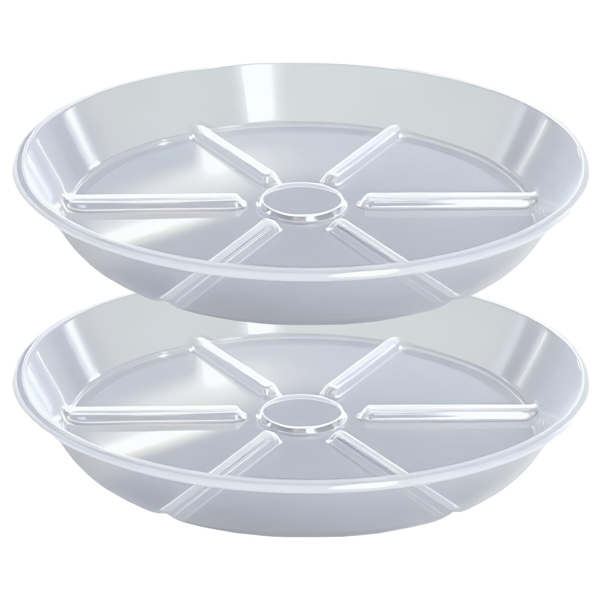 MSKIAUO 10-inch plant saucer with elevated base for drainage.