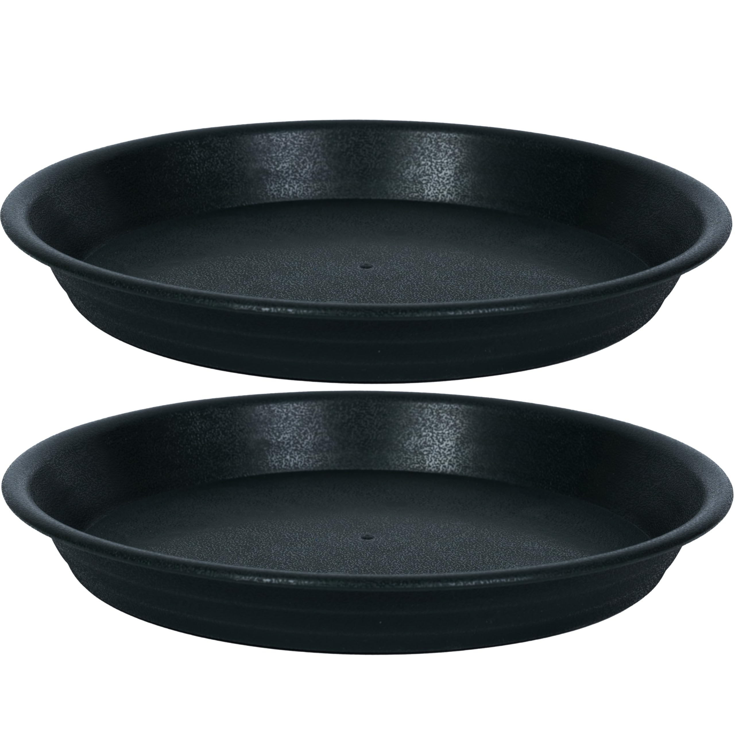 MSKIAUO 10-inch plant saucer tray in black protects surfaces from drips.