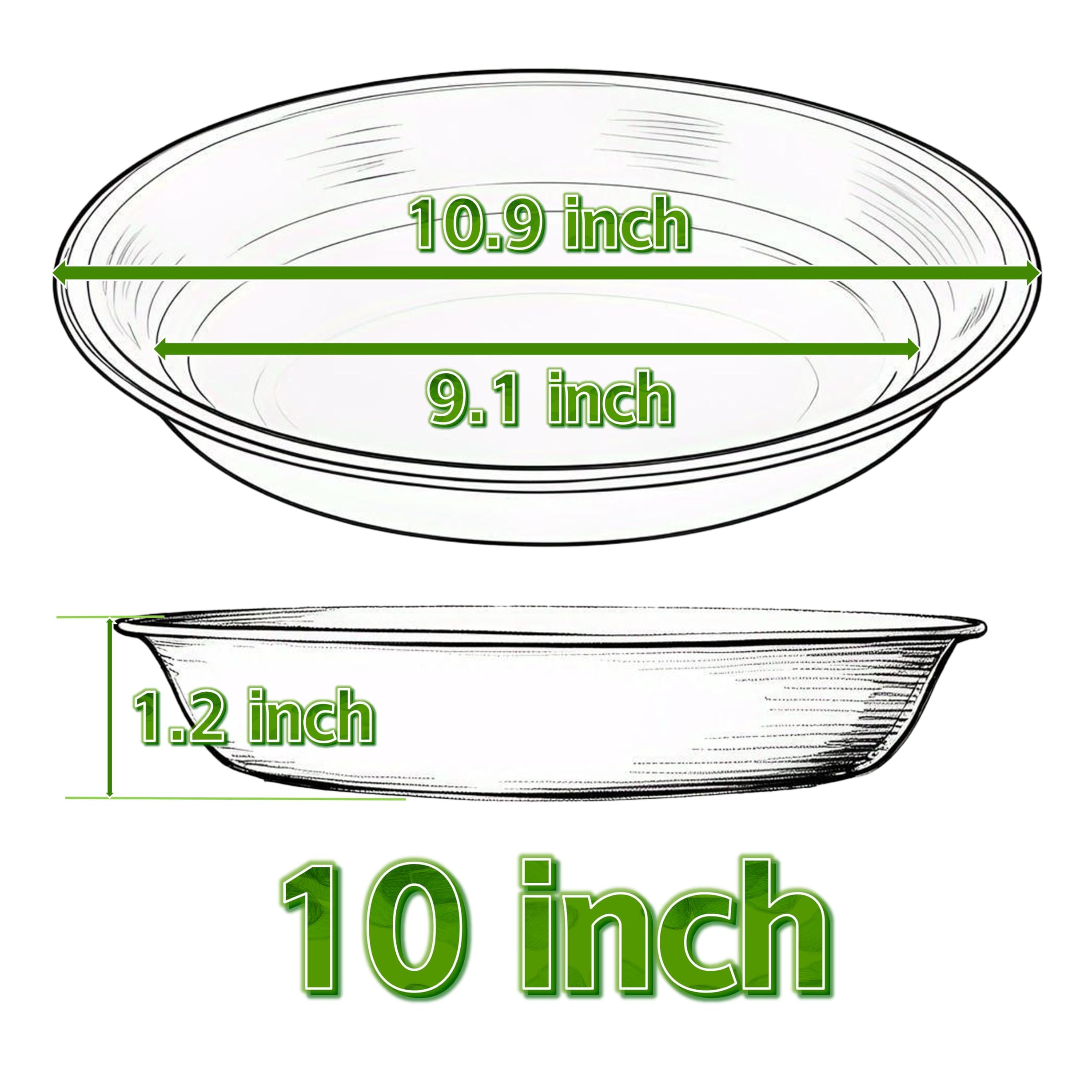 MSKIAUO two-pack plastic trays provide durable plant drainage protection indoors.