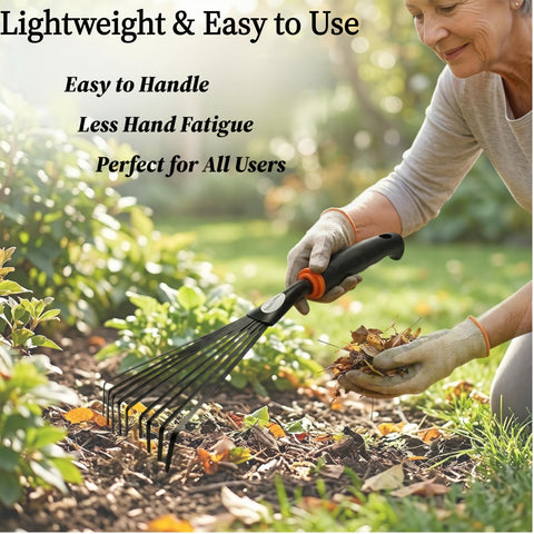 Msstoodun rake supports leaf removal, lawn cleanup, and mulch spreading.