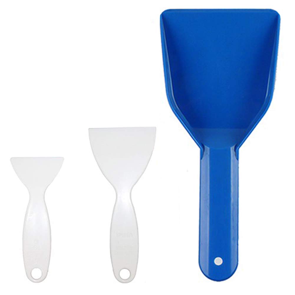 MSTEKI fridge ice shovel large scraper removes ice quickly for easy freezer cleanup.