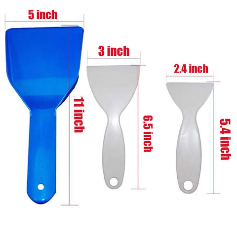 MSTEKI fridge ice shovel medium scraper fits tight spaces for precise ice removal.