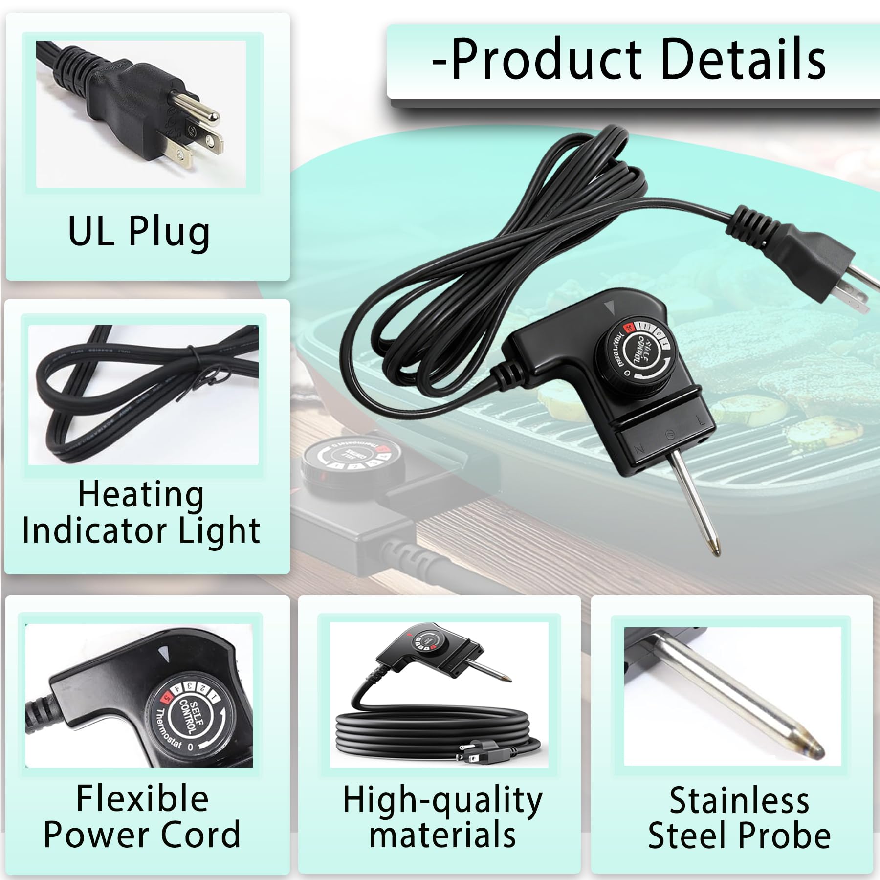 MsTental 750mm cable length offers convenient reach in busy kitchens