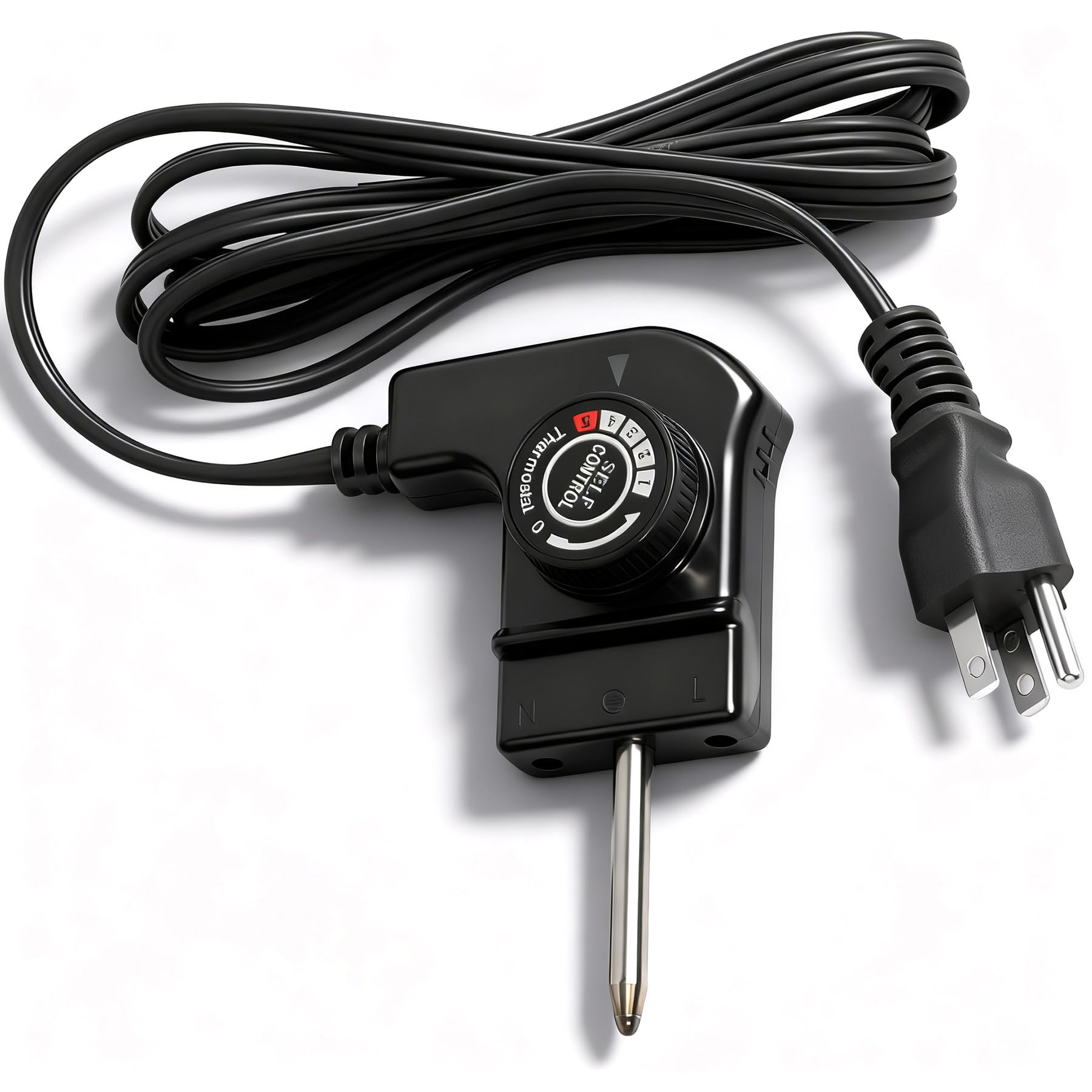 MsTental electric skillet cord showing Masterbuilt compatibility for steady heat management