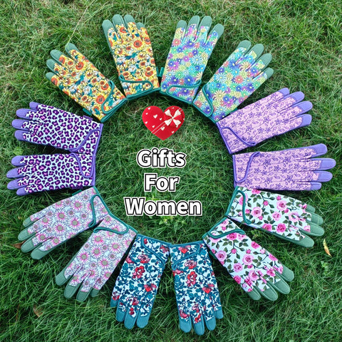 MSUPSAV bright floral-pattern gloves help you find them quickly.