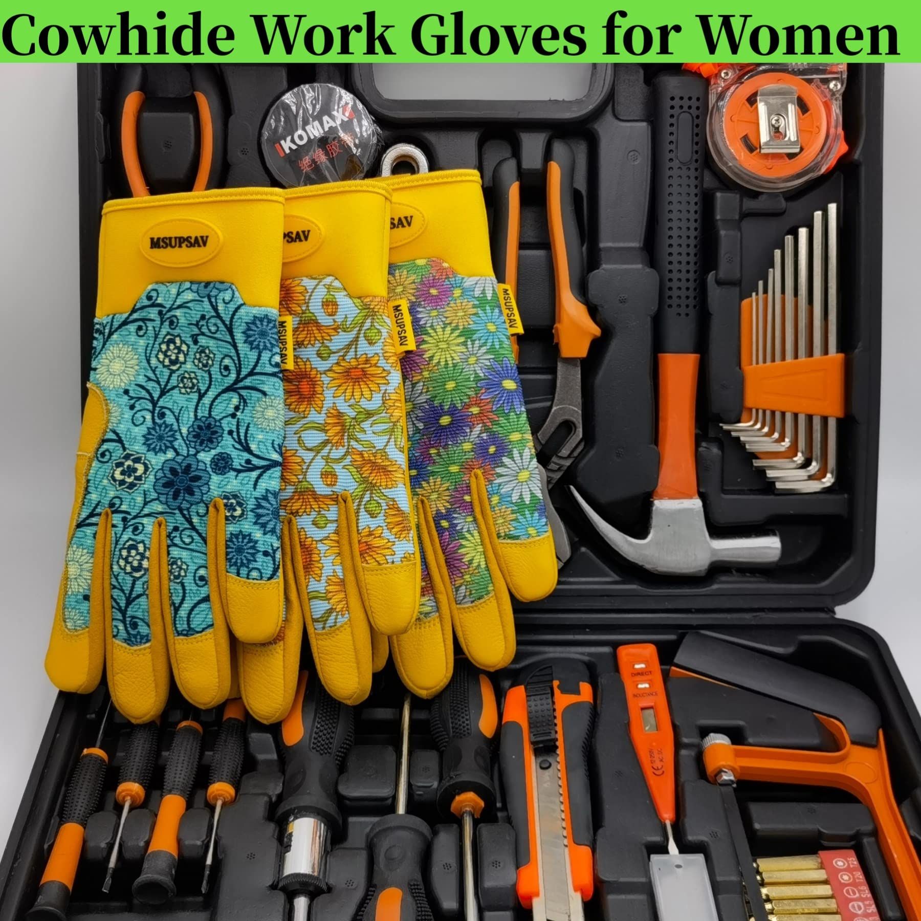 MSUPSAV Daisy gloves foam-padded palm cushions hands during weeding and pruning.