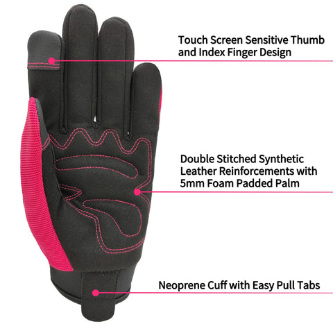MSUPSAV garden gloves reinforced fingertips ideal for pruning and cutting.