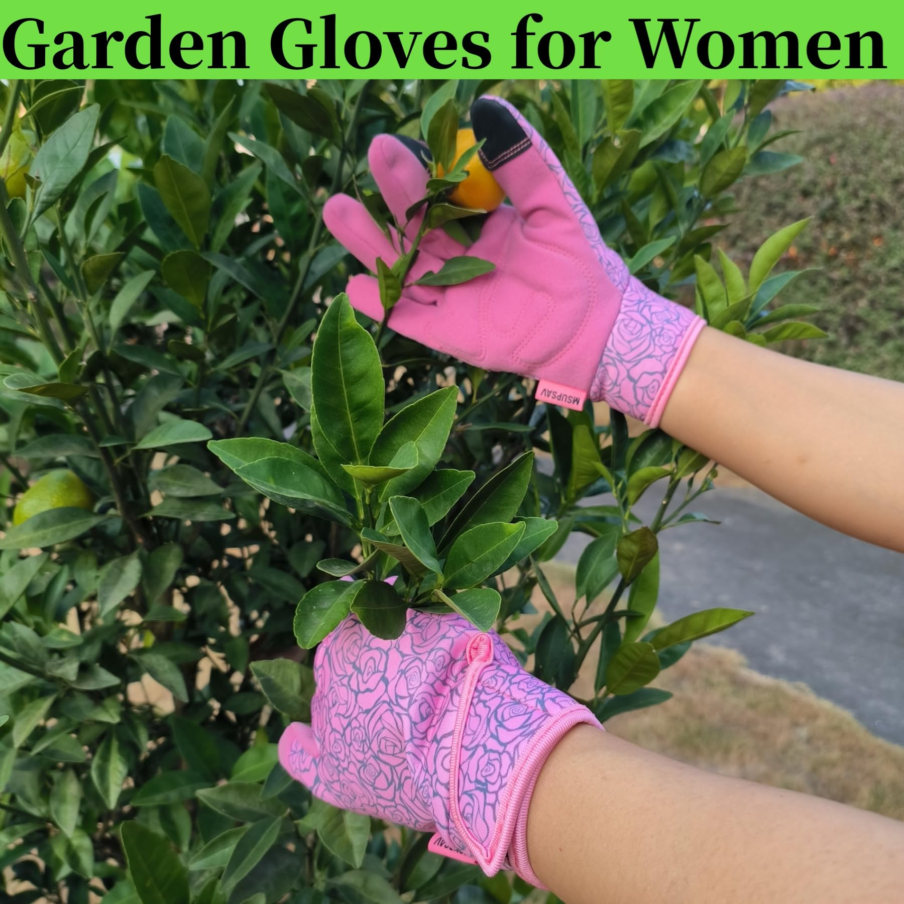 MSUPSAV padded palm highlights added durability for pruning and digging.