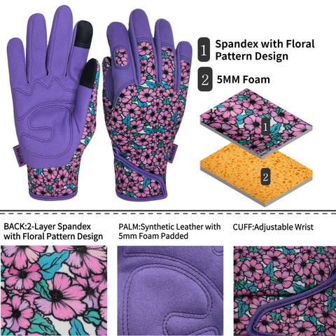 MSUPSAV gloves palm leather with foam padding for durability